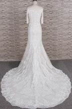 Impresionantes vestidos de novia de sirena con cola y apliques espectaculares 