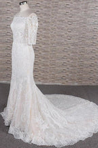 Impresionantes vestidos de novia de sirena con cola y apliques espectaculares 