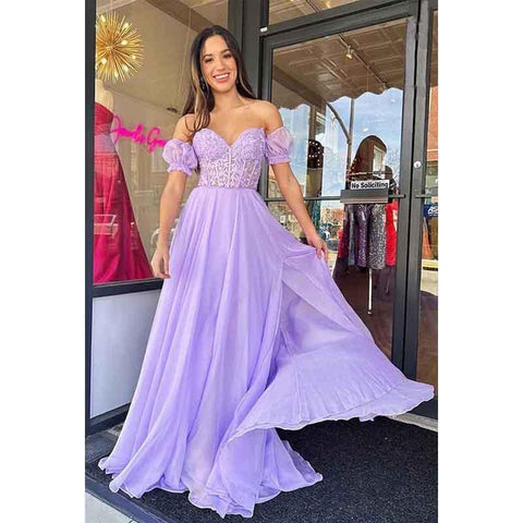 Sweetheart Strapless Lace Appliqued Long Prom Dress With Detachable Sleeves