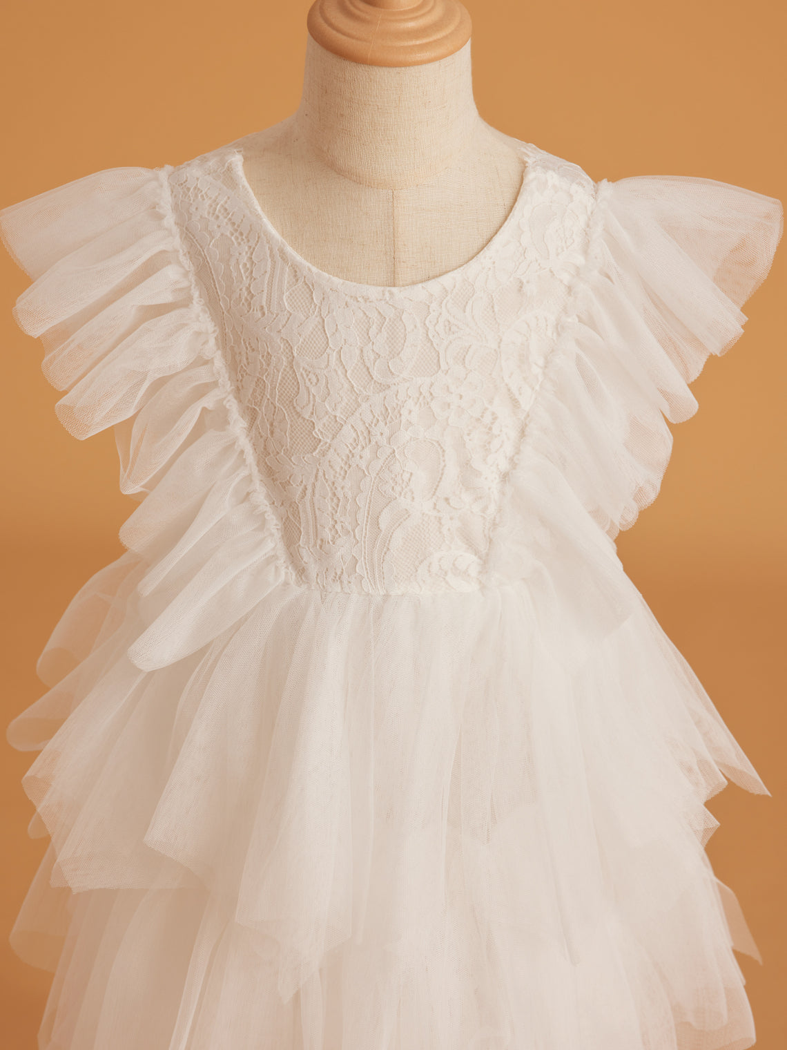Vestido corto/mini de tul y encaje (2003227815) 