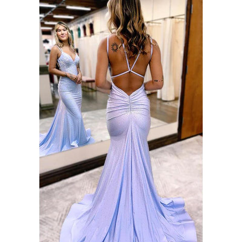 Vestido largo de sirena de satén con cuentas y sin mangas con escote corazón para fiesta de graduación y noche