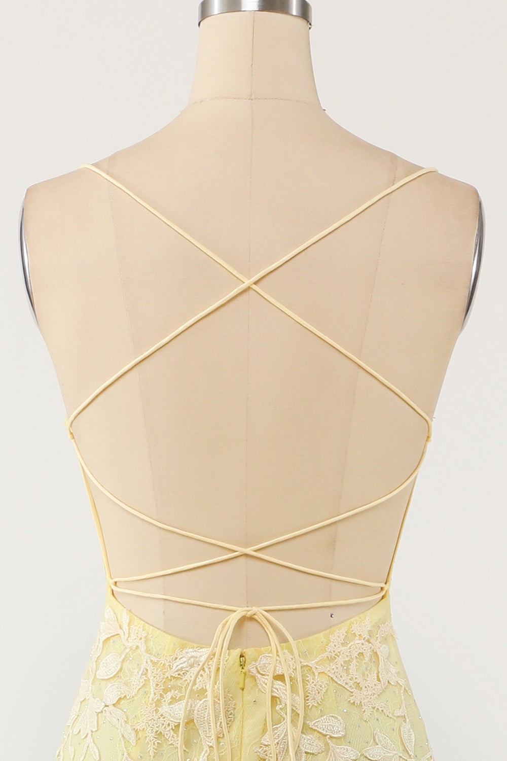 Robe de bal longue sirène violet clair avec appliques