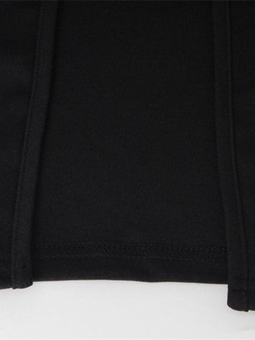 Vestidos de noche midi de manga larga, espalda cruzada, abertura lateral, cuello alto con borlas, corte ajustado. 