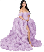 Vestido de maternidad esponjoso de tul