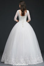 Robe de bal longue en tulle, robe de mariée glamour avec dentelle