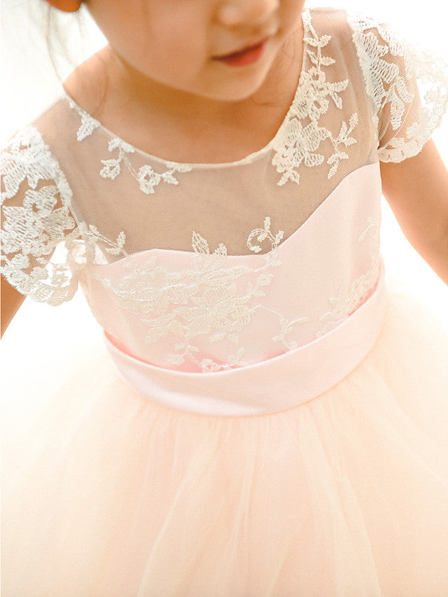 Robe de bal en dentelle et tulle pour mariage, anniversaire, concours de beauté, demoiselle d'honneur