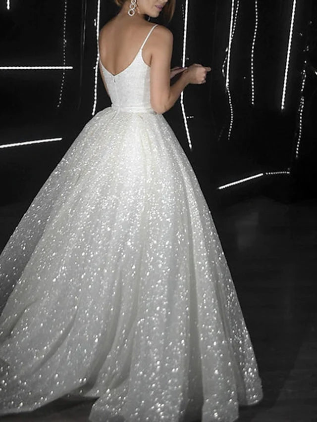 Vestidos de gala para baile de graduación, vestidos brillantes para bodas, fiestas, vestidos con cola, sin mangas, tirantes finos, tul con lentejuelas