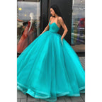 Robe de bal longue bustier avec poches, robe de soirée formelle