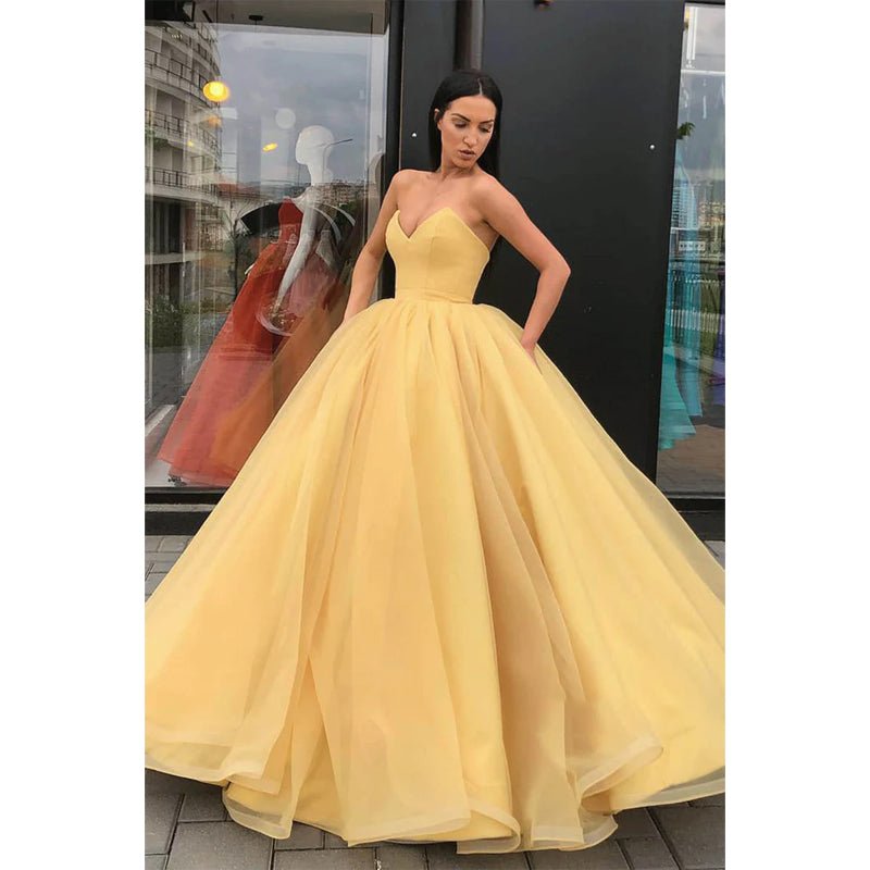 Robe de bal longue bustier avec poches, robe de soirée formelle