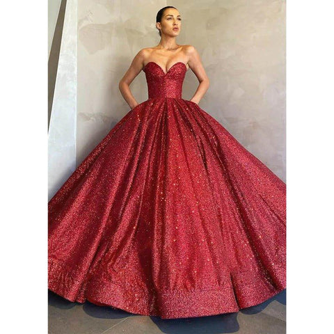 Vestido de fiesta formal de noche con escote en V y brillantes bolsillos 