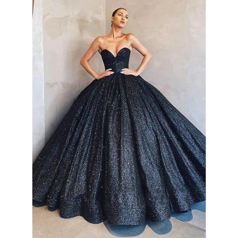 Vestido de fiesta formal de noche con escote en V y brillantes bolsillos 