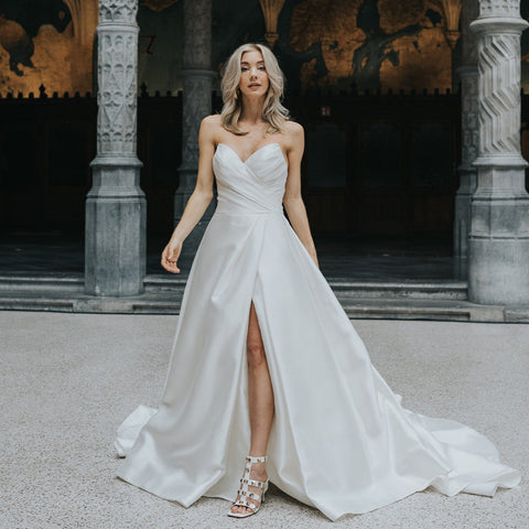 Pastrol Wedding Dress V-neck Tank Sleeveless 2023 For Women Bridal Vestidos De Noiva Custom Made Appliques Formal