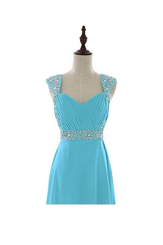 Beaded Chiffon Prom Dresses 2016 Long Bridesmaid Party Dresses BD011