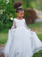 Vestido de niña de las flores, corte recto, tutú, espalda de encaje con peonías, estilo peonía, para fiesta. 