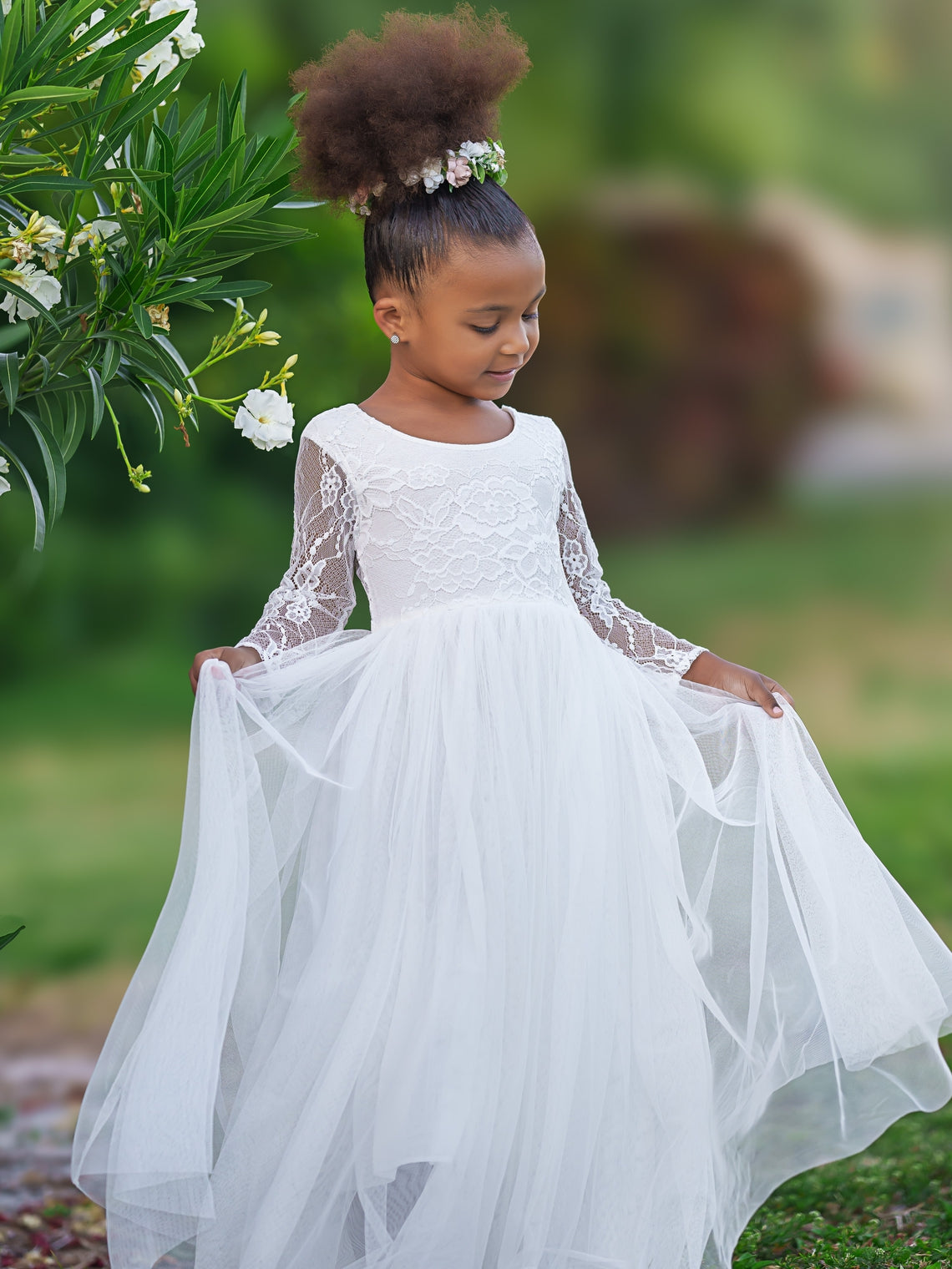 Vestido de niña de las flores, corte recto, tutú, espalda de encaje con peonías, estilo peonía, para fiesta. 