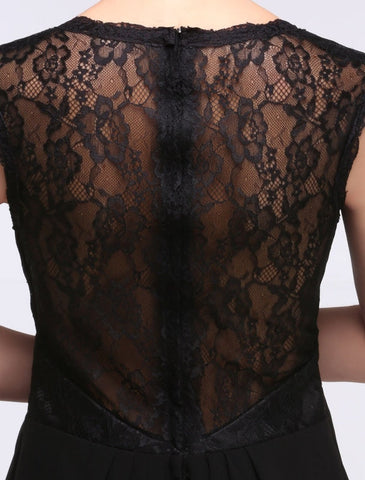 Robe de soirée noire en dentelle, robe maxi de fête à décolleté cœur, robe trapèze sans manches, robe de mère