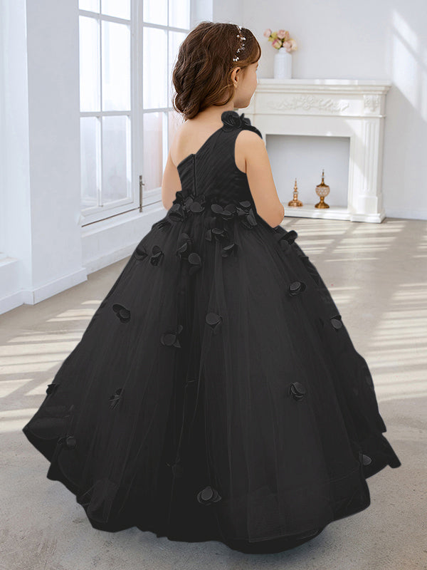Vestido de princesa/vestido de tul hasta el suelo para niña de las flores 