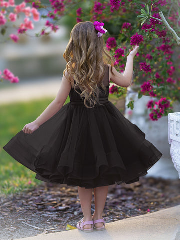 Vestido de princesa/vestido de tul hasta la rodilla para niña de las flores 