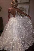 Robes de bal sans manches à dos nu et strass, coupe trapèze, robes de soirée brillantes