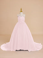 Vestido de princesa/vestido de princesa con cola de tul para niña de las flores 
