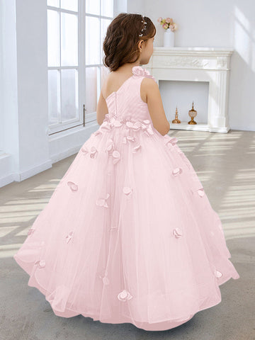 Vestido de princesa/vestido de tul hasta el suelo para niña de las flores 