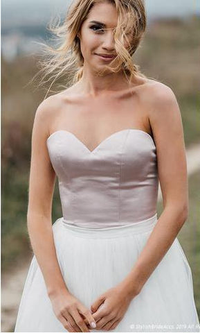 Vestido de novia bohemio con espalda baja y descubierta, conjunto de dos piezas WD499