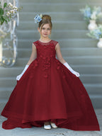 Vestido de baile de princesa Serenity con apliques de encaje y adornos de mariposas 