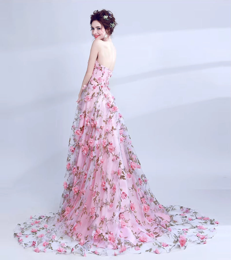 Evening dress autumn new bean pink tube top bride wedding banquet annual meeting evening dress