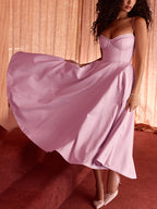 Robes midi sexy cintrées à la taille 
