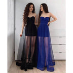 Sweetheart See Through Long Prom Party Dress
