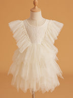 Vestido corto/mini de tul y encaje (2003227815) 