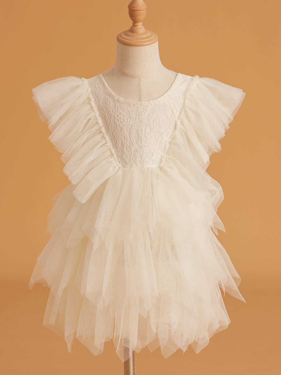 Vestido corto/mini de tul y encaje (2003227815) 