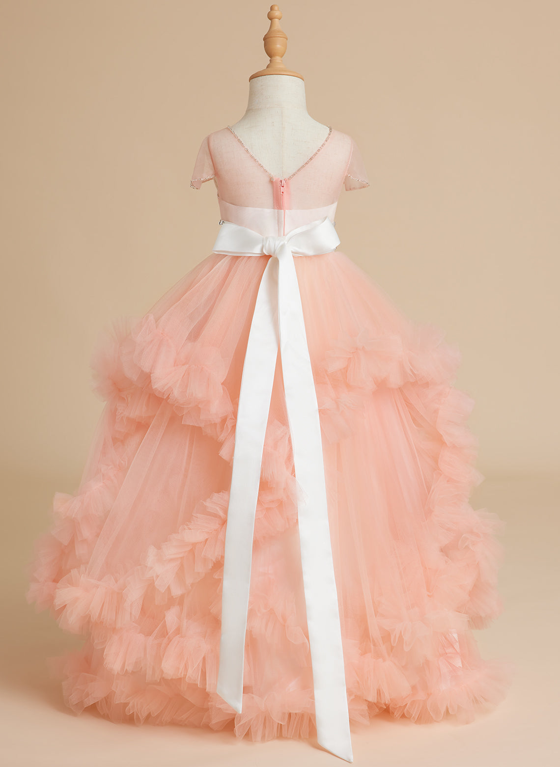 Vestido de princesa/vestido de tul hasta el suelo para niña de las flores 