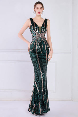 Robe de bal à décolleté plongeant