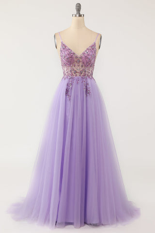 Light Beading Tulle Prom Dress