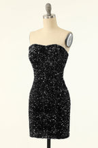 Robe moulante à sequins en forme de cœur pour le bal de promo