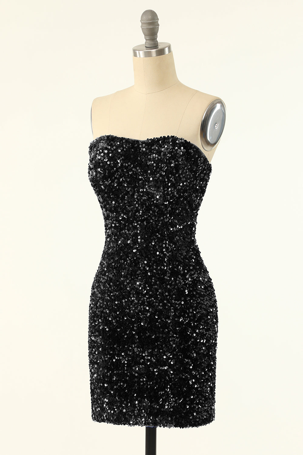 Robe moulante à sequins en forme de cœur pour le bal de promo