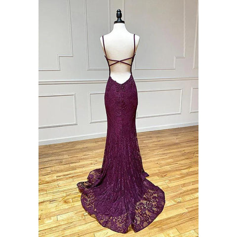 Vestido de fiesta de noche estilo sirena, sexy y atractivo, con tirantes, espalda descubierta, apliques y aberturas laterales