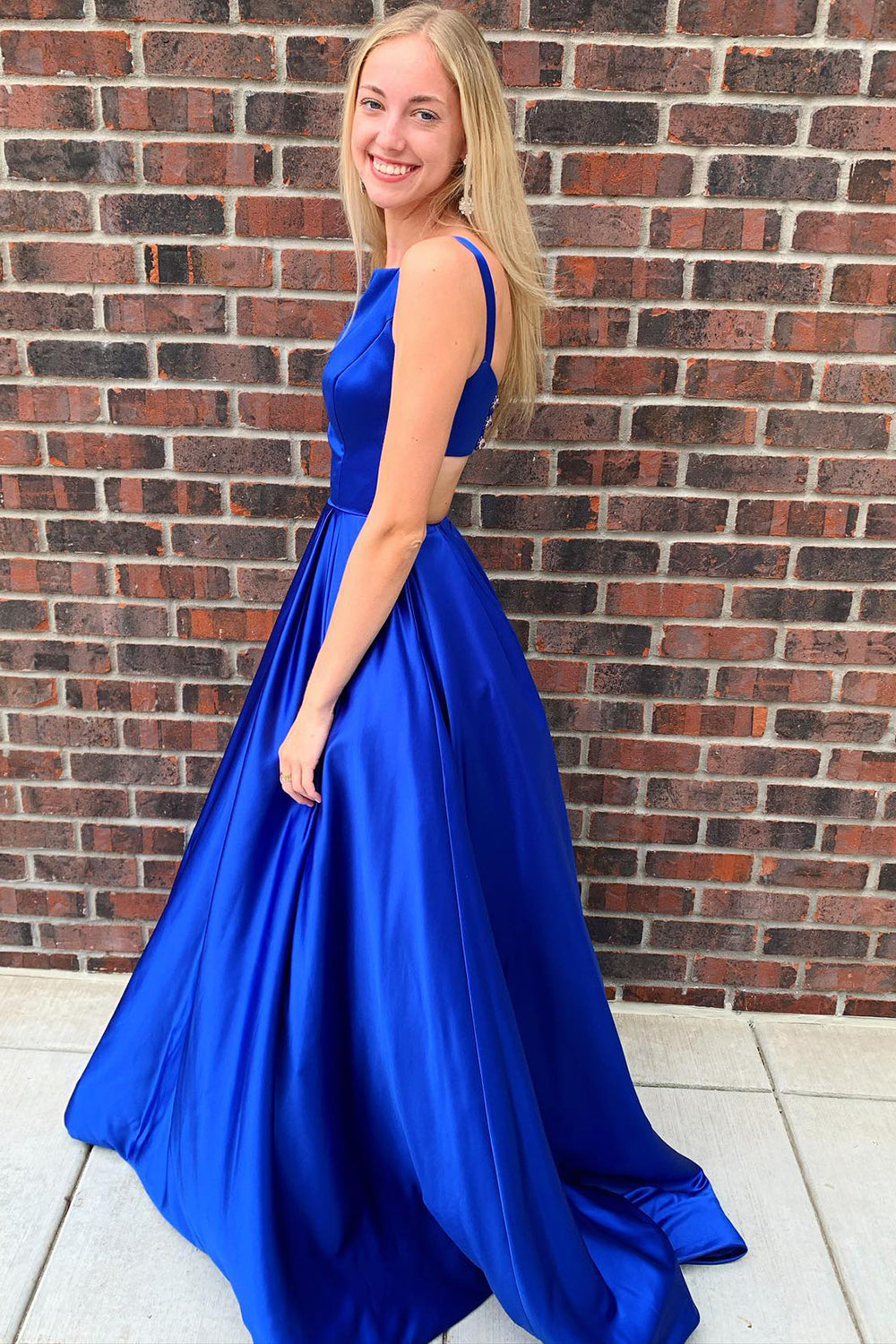 Spaghetti Straps Long Prom Dress