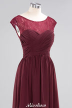 Cap Sleeves Aline Evening Maxi Dress Chiffon Tulle Wedding Party Dress