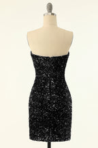 Robe moulante à sequins en forme de cœur pour le bal de promo
