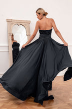 Robe de bal bustier à sequins royaux