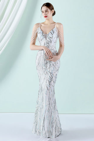 Robe de bal à fines bretelles