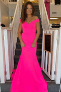 Satin Mermaid Prom Dress with Hollow-Out Back