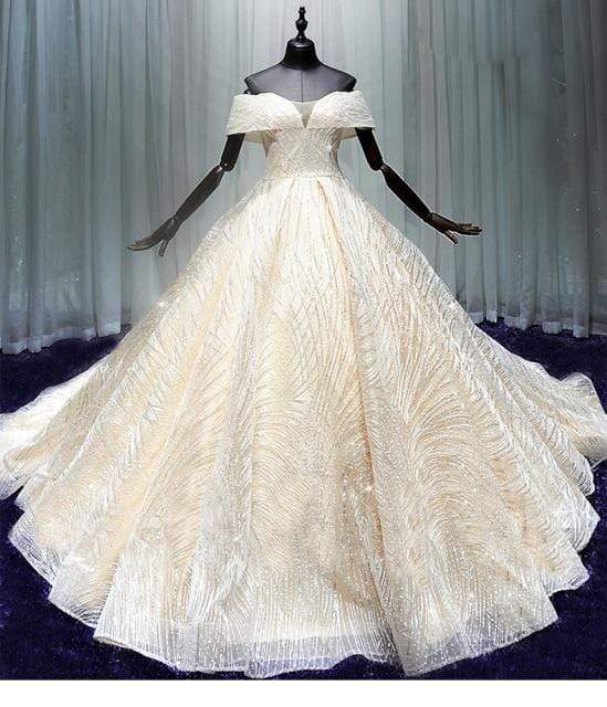 Baoleely Wedding Dress Long Sleeve Lace Appliqued Beach