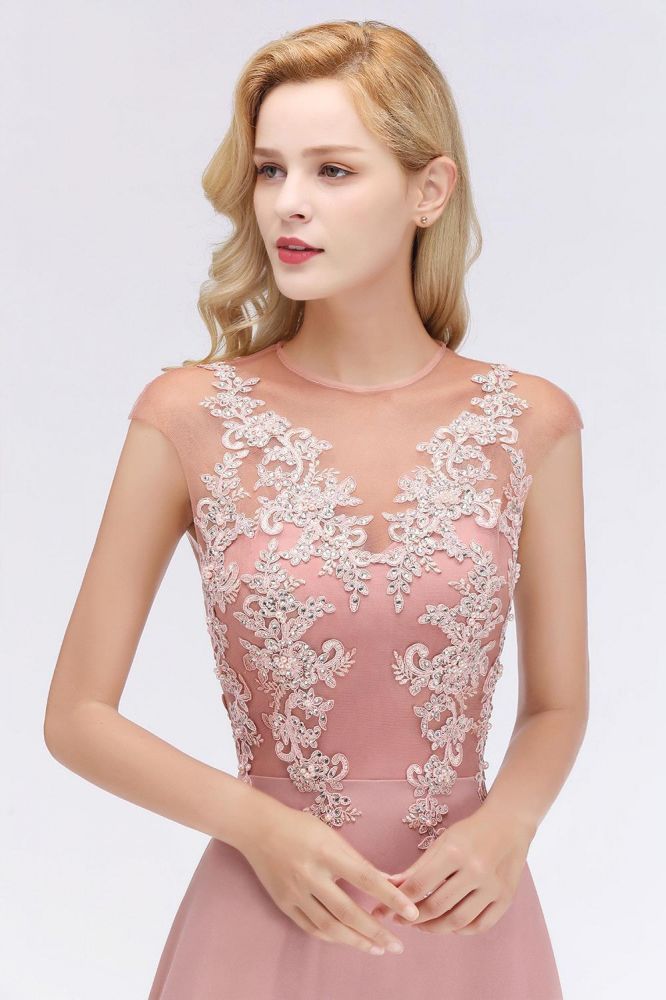 Robe de soirée maxi trapèze charmante sans manches ornée de perles, manches courtes, robe de demoiselle d'honneur