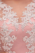 Robe de soirée maxi trapèze charmante sans manches ornée de perles, manches courtes, robe de demoiselle d'honneur