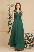 Robe de soirée maxi trapèze charmante sans manches ornée de perles, manches courtes, robe de demoiselle d'honneur
