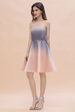 Robe courte de bal charmante à dégradé de cœur