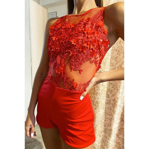 Robe de bal chic à jupe amovible et appliques avec fente 